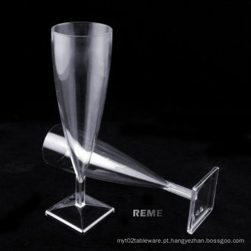 Louça de plástico Copa Square Bottom Champagne Glasse